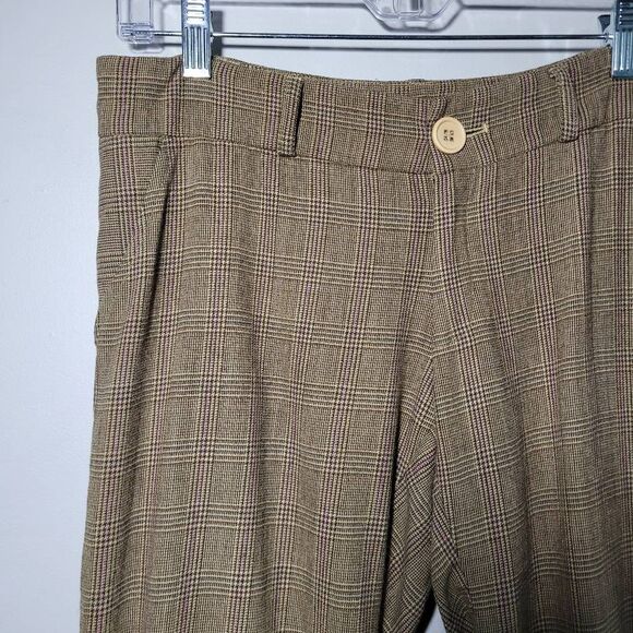 Vintage Y2K plaid capri trousers cuffed twill low rise preppy‎ paris hilton twee - Picture 3 of 13